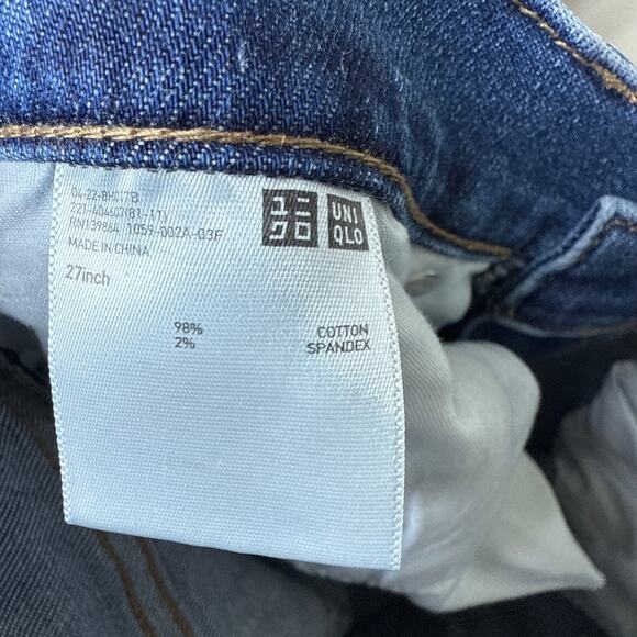 Uniqlo Jeans Women's Size 27 Straight Leg Stretch 5-Pocket Mid-Rise Denim - Picture 7 of 7